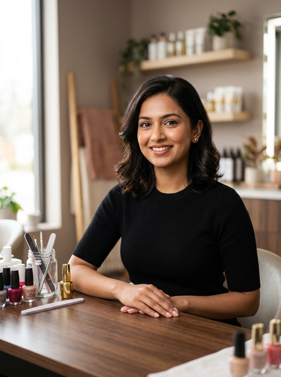 Priya Sharma, Gel & Extensions Specialist at Velvet & Polish Dallas